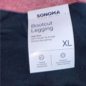 SONOMA GOODS FOR LIFE" Bootcut Legging High Rise Slim through hip & thigh